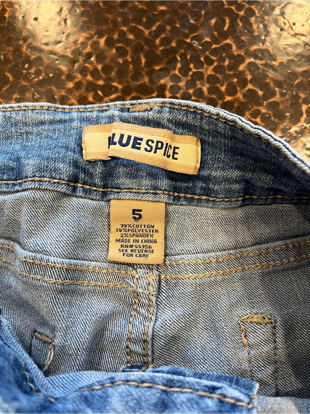 Blue Spice VINTAGE Women's/Juniors Light Blue Skinny mid rise Jeans size 5 - Picture 5 of 7